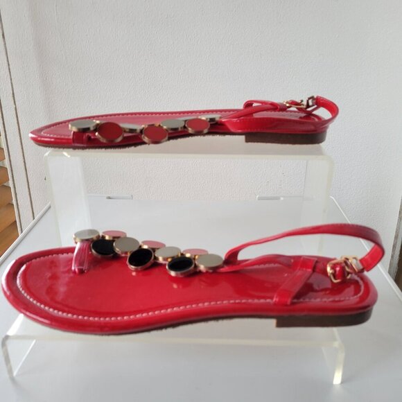 Miaolv Clip Toe Thong Flat Slingbacks Ankle Strap Sandals (Size: 9½) - Picture 8 of 12